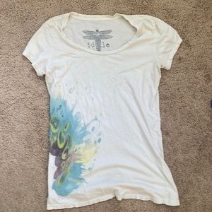 Soft artsy peacock t shirt